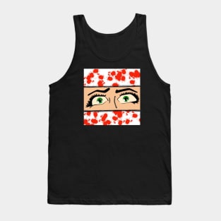 Scared comic book eyes Tank Top